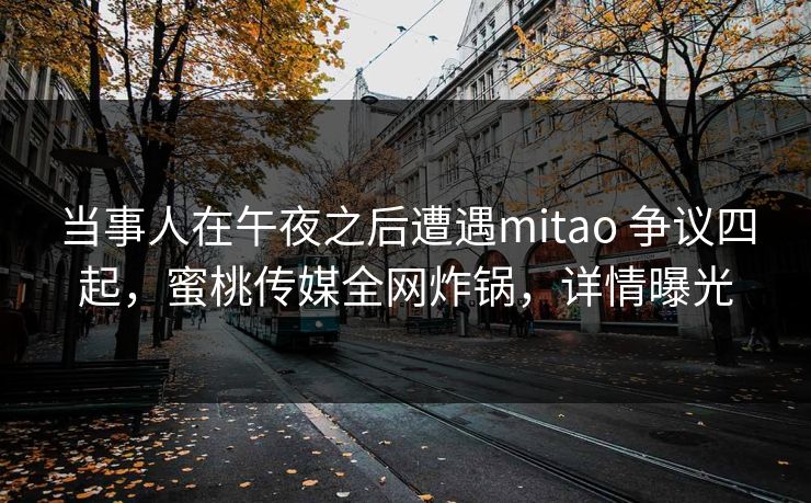 当事人在午夜之后遭遇mitao 争议四起，蜜桃传媒全网炸锅，详情曝光